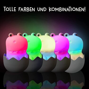 Дитячий LED нічник MegaLight Diggy Dino: RGB-підсвітка, регулювання яскравості, сенсорне керування та звукові ефекти, USB-зарядка