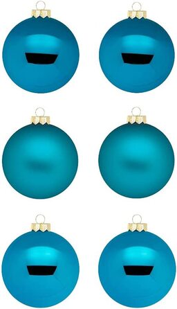 Інге скляні різдвяні кулі / красиві скляні ялинкові кулі / 30 куль в картонній коробці ялинкові прикраси ялинкові прикраси ялинкові кулі (темно-синій / Синій глянсовий / матовий)