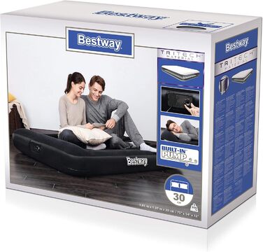 Надувний матрац Bestway Aeroluxe з вбудованим електронасосом, Queensize 203x152x46 см