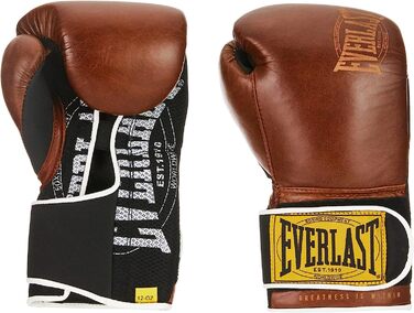 Боксерські рукавички унісекс Everlast для дорослих 1910 класичні тренувальні рукавички (коричневий, 16 унцій)