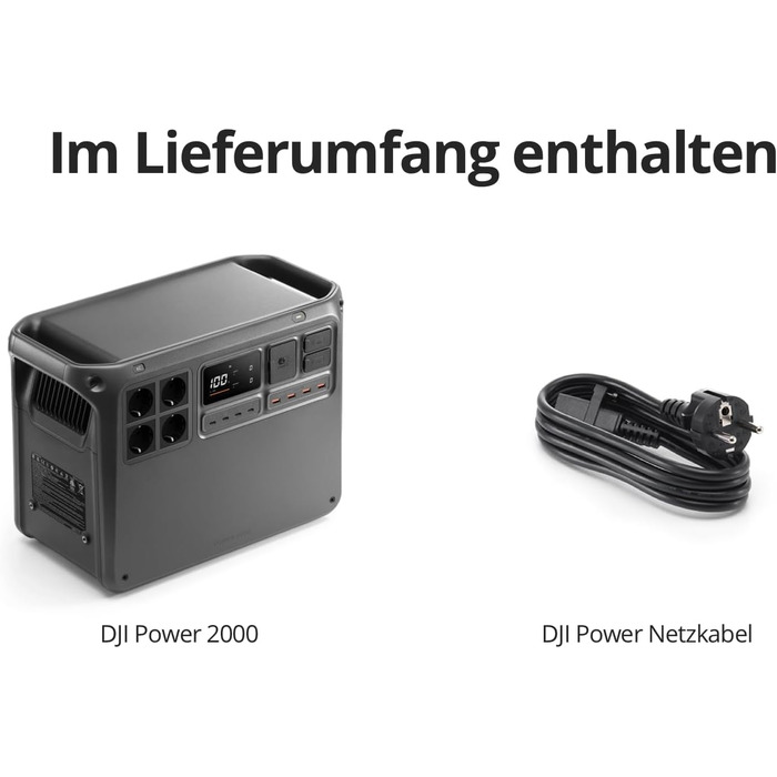 Портативна сонячна електростанція DJI Power 2000: 1000W, 512Wh LiFePO4, 4-в-1 зарядка, тиха (23db), для кемпінгу та надзвичайних ситуацій