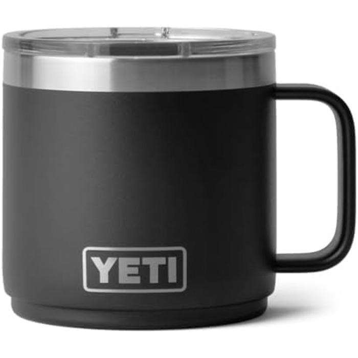 Термокружка YETI Rambler з кришкою MagSlider, 414 мл, чорна