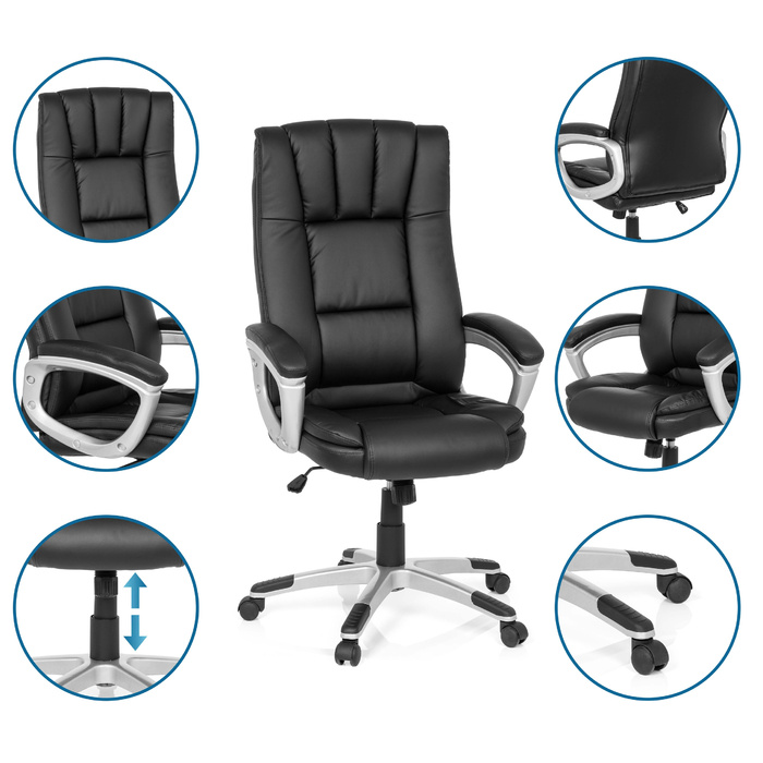 Крісло для керівника RELAX CL150 зі штучної шкіри чорний