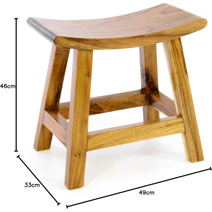 Пуф Divero Saipan з масиву Суар, ручної роботи, колір коричневий