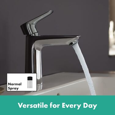 Змішувач для ванної кімнати Hansgrohe Talis E з Push-Open, вилив висотою 110 мм, EcoSmart, хром