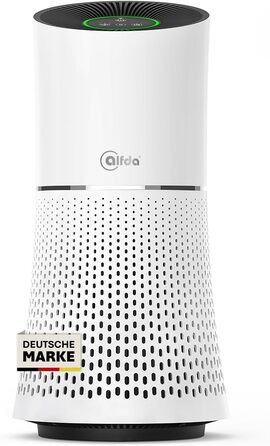 Повітряочищувач HEPA alfda ALR100 з 4-в-1 фільтром, іонізатором, 150 м³/год, до 20 м², тихий режим SLEEP, 28 дБ (A), нічне світло, енергоефективний DC-двигун, таймер, індикатор заміни фільтра