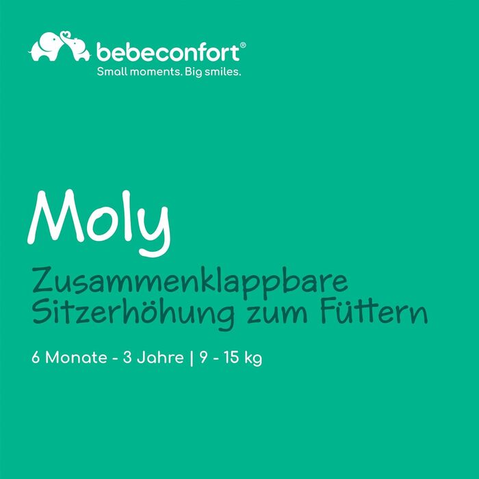 Дитячий стільчик Bebeconfort Moly, 6 міс - 3 роки, 9-15 кг, компактний, регульований