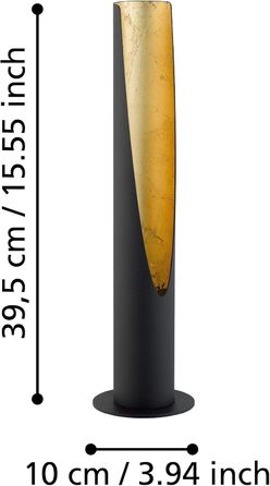 Торшер EGLO Barbotto: стильна металева лампа для дому, чорно-золота, з патроном GU10, з вимикачем