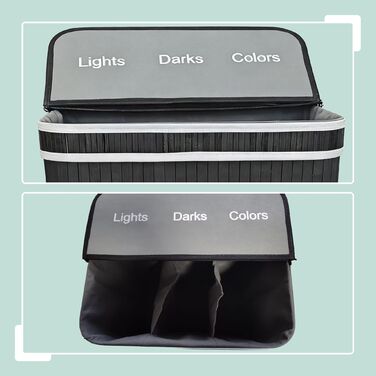 Кошик для білизни Relaxdays з бамбука з 3 відділеннями