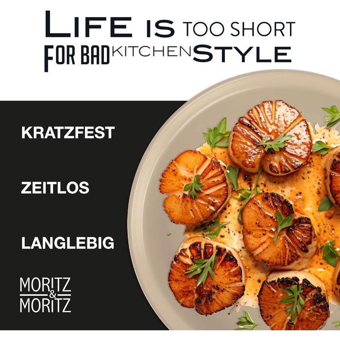 Набір кавових чашок Moritz & Moritz NORDIC, 6 шт. - 300 мл, кераміка, стильний дизайн, для кави, чаю, капучино (Тауп, 24-елементний набір)