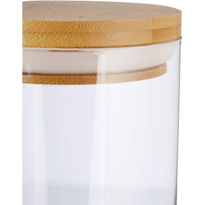 Скляні баночки Relaxdays, набір 3, 500-1000 мл, для їжі, D 9,5 см, натуральні, 18x9,5x9,5 см