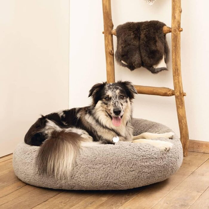 Ортопедичний лежак для собак - сірий - 60x60x25 см