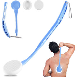 Крем для спини з 2 подушечками, масажний, з кремом, для людей з обмеженими можливостями, синій (довжина 52 см)