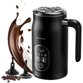 Електричний спінювач молока SHARDOR 5-в-1 з регулюванням температури для капучіно, лате, макіато та гарячого шоколаду