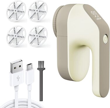 Електричний видалення ворсу для одягу Champagner: бездротовий, з LED-дисплеєм та 3 швидкостями