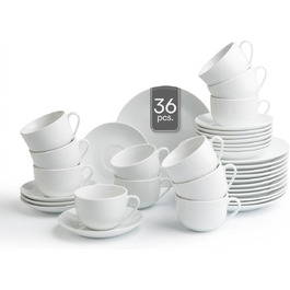 Сервіз кавовий, 36 предметів (12 осіб), білий, порцеляна