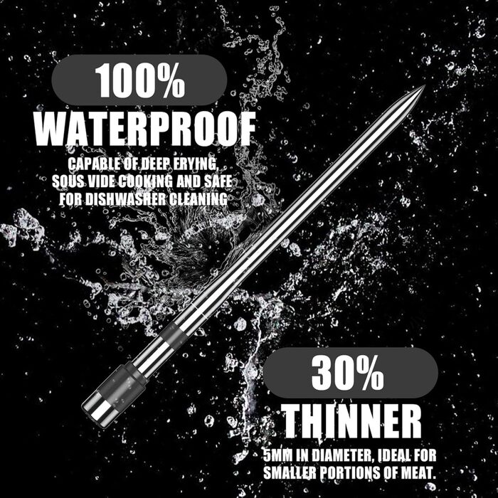 Бездротовий термометр для м'яса ANTELA з Bluetooth 200M, LCD дисплеєм, сигналом та APP, для приготування на грилі, BBQ та в духовці