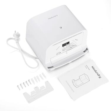 Автоматичний електричний сушар для рук настінний, компактний, для дому та комерційного використання (білий)