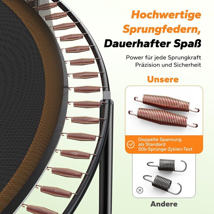 Батут садовий MERACH з захисною сіткою та кільцем для баскетболу 305/366/427/488 см, до 150 кг