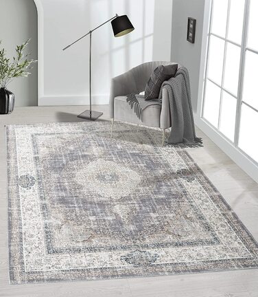 Вінтажний килим Elira, плоска тканина, міцний, сучасний дизайн, Б / У вигляд, Супер плоский, Бавовна, що миється
