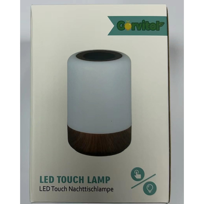 Приліжковий світильник Touch Dimmable, 8 кольорів, USB, таймер, нічник (горіх-1 шт. )