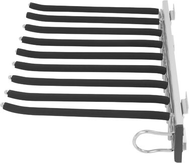 Висувна вішалка для штанів, полиця для штанів у шафу, 9 тримачів для шарфів, висувна вішалка для штанів, одягу, краваток, шарфів, глибина шафи 48 см (правий монтаж)