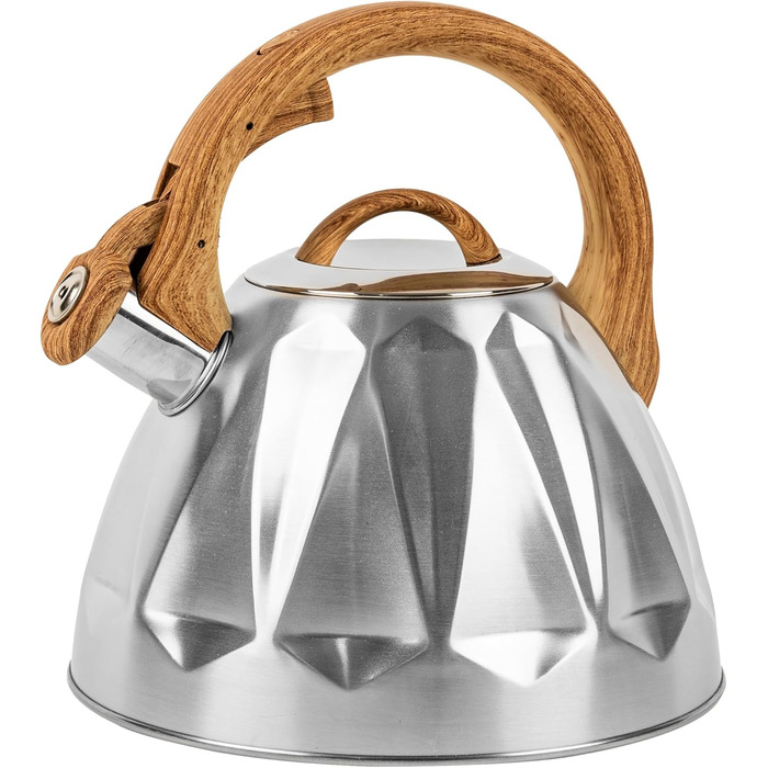 Чайник Karl Hausmann 3L з автоматичним свистком для індукційних, газових та електричних плит (нержавіюча сталь)