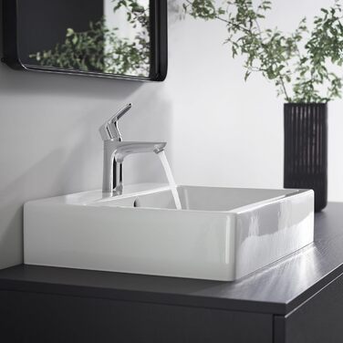 Змішувач для умивальника Hansgrohe Focus з висувним зливом, хром, 94 мм, EcoSmart