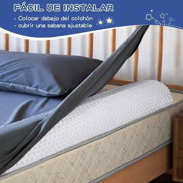 Бортик для ліжка дитячий захисний Bettgitter, білий, знімний, з машинним пранням - захист від випадання для немовлят та дорослих