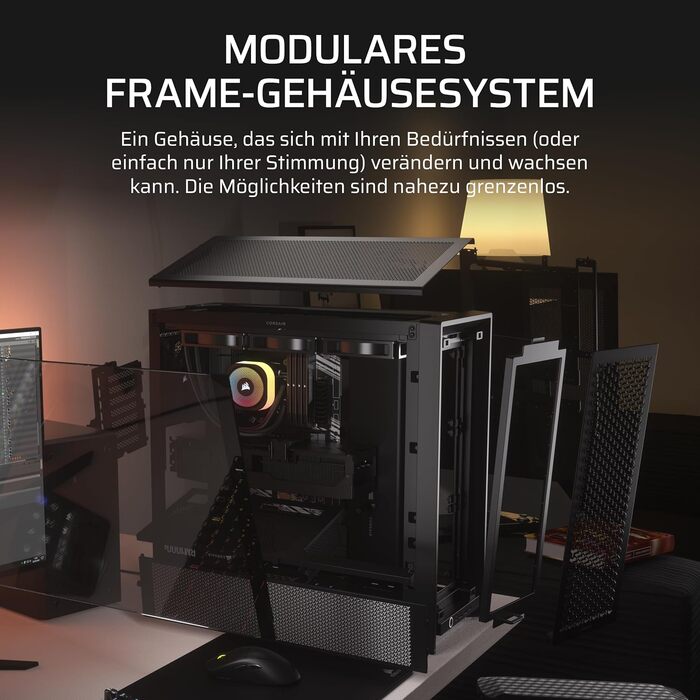 Корпус для ПК CORSAIR 4000D, модульний Mid-Tower ATX, високий повітряний потік, система кріплення вентиляторів InfiniRail™, сумісний з ASUS BTF, MSI Project Zero, Gigabyte Project Stealth, чорний