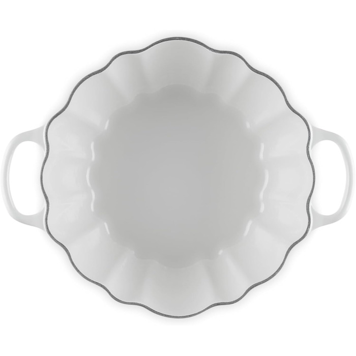 Кокотниця Le Creuset Figurale Kürbis, емальоване чавун, 4 л, білий колір з мідним ручками
