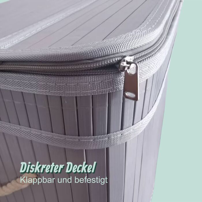 Кошик для білизни Relaxdays з бамбука з 2 відділеннями