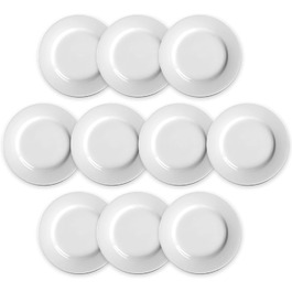 НАБІР з 10 тарілок плоских 24 см білого кольору