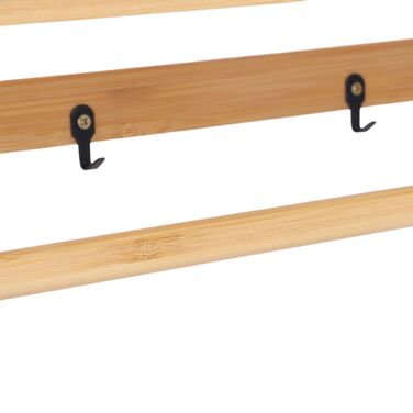 Поличка для ванної кімнати Relaxdays з гачками та тримачем для рушників