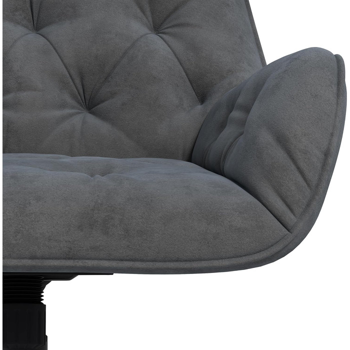 Крісло Vinsetto для офісу та дому: регульоване, поворотне, з оксамитовою оббивкою, до 120 кг, сірий колір