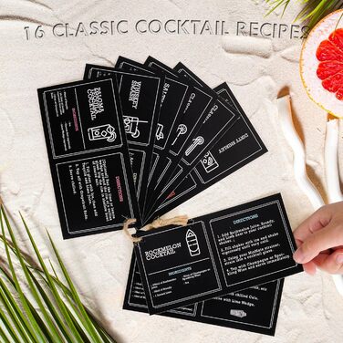 Набір для приготування коктейлів Premium Mixology: шейкер, мірний стакан, барна ложка + подарунок
