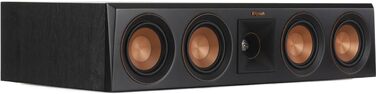 Центральний динамік Klipsch RP-404C II, низькопрофільний дизайн, керамічний низькочастотний динамік 10,2 см, чорне дерево