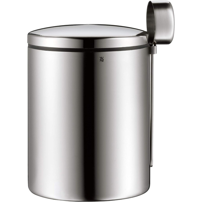 Каньора для кави WMF Kult з нержавіючої сталі на 500г, з мірною ложкою, для кавових зерен та меленої кави, Cromargan, придатна для миття в посудомийній машині