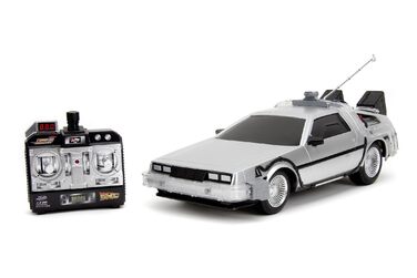 Машинка на радіокеруванні Jada Toys Зворотний у майбутнє DeLorean (28 см) Чорна, 10 км/год, USB зарядка, від 6 років