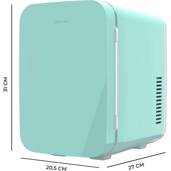 Міні-холодильник Cecotec Bolero MiniCooling Bahamas Mint, 6 л, 12V-220V, для авто та кемпінгу, охолодження та нагрівання