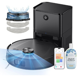 Робот-пилосос Ultenic T20 Pro з функцією миття, 8000 Па, док-станція 3,5 л, для шерсті тварин та килимових покриттів, AI-лазерне уникнення перешкод, керування через додаток Робот-пилосос Ultenic T20 Pro з функцією миття, 8000 Па, док-станція 3,5 л, для шерсті тварин та килимових покриттів, AI-лазерне уникнення перешкод, керування через додаток