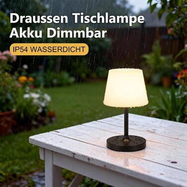 LED настільна лампа бездротова, торшер з сенсорним керуванням, регульоване освітлення, функція пам'яті, чорний колір