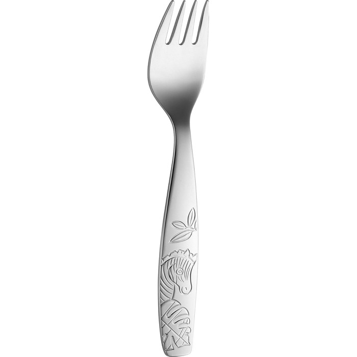 Набір дитячого посуду ZWILLING Jungle Kinderbesteck-Set, 4 предмети, з зображеннями джунглів, для дітей від 3 років, нержавіюча сталь 18/10, сріблястий