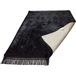 Молитовний килимок Generisch з м'якою підкладкою 120х80 см чорний