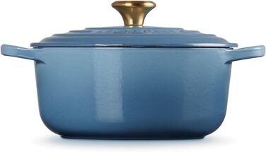 Le Creuset Signature Казанок з чавуну з кришкою, Ø 20 см, 2,4 л, Chambray, для всіх типів плит, включаючи індукцію