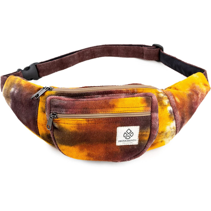 Унісекс сумка на пояс Hemp Fanny Pack поясна сумка для сумок через плече, стиль бохо-хіпі, поясні сумки ручної роботи для прогулянок, бігу, бігу, чоловіків і жінок (один розмір, осіння подорож)