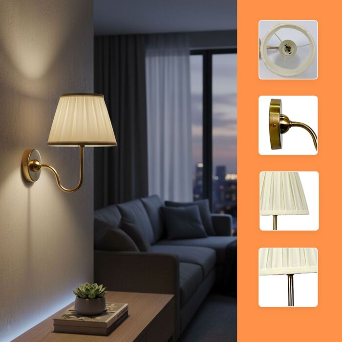 Relaxdays: Вуличний бра з абажуром з тканини