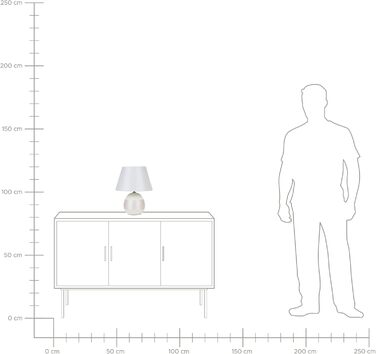 Стійка лампа Beliani Sado, кераміка, кремово-біла, 37 см