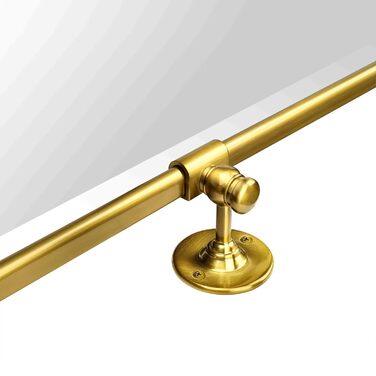 Дзеркало для ванної кімнати TEHOME 61x50.8 см, поворотне, матовий чорний, прямокутне, з металевим каркасом, косою косметичним дзеркалом для вертикального кріплення на стіну