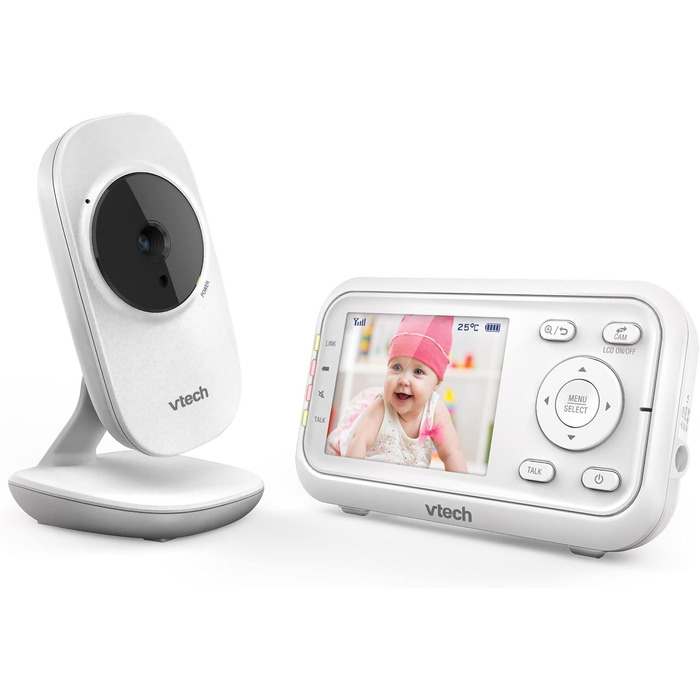 Відеоняня VTech VM3250 з LCD-екраном 7,1 см, нічним баченням, датчиком температури та радіусом дії 300 м